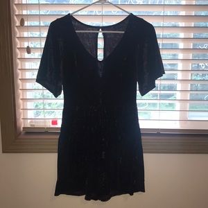 Maroon velvet romper
